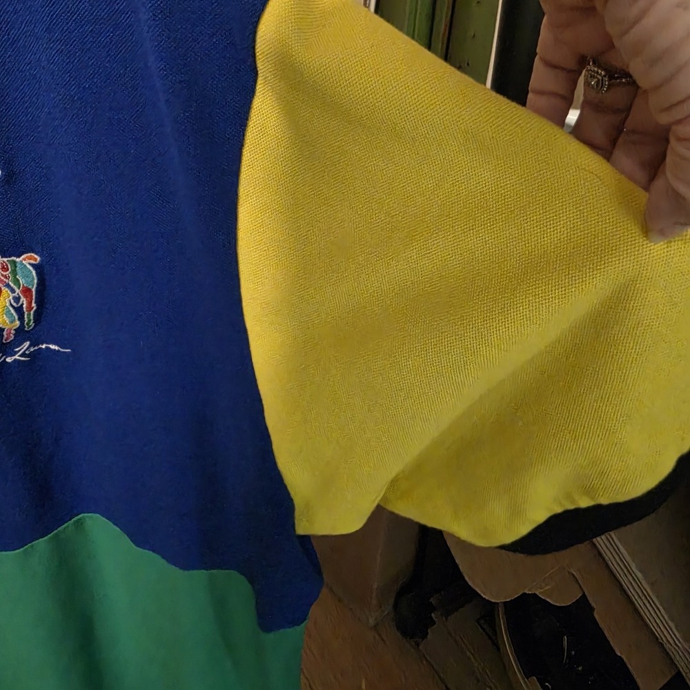 Polo Ralph Lauren Polo Rugby Shirt Mens 3XL Multi Color Colorblock Big Pony Logo - Picture 3 of 7